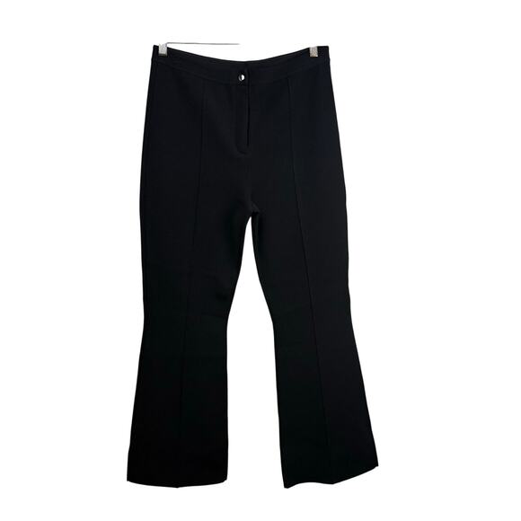 THEORY Compact Crepe Black Flare Pants Size Large - Picture 6 of 12